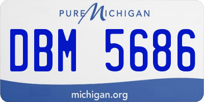 MI license plate DBM5686
