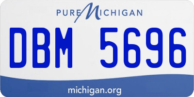 MI license plate DBM5696