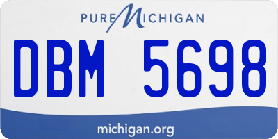 MI license plate DBM5698