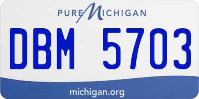 MI license plate DBM5703