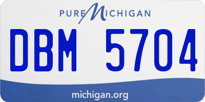 MI license plate DBM5704