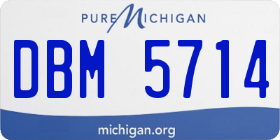 MI license plate DBM5714