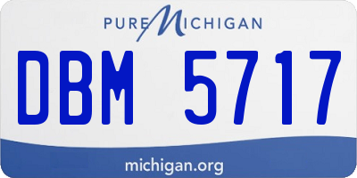 MI license plate DBM5717