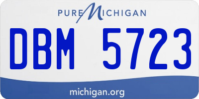 MI license plate DBM5723