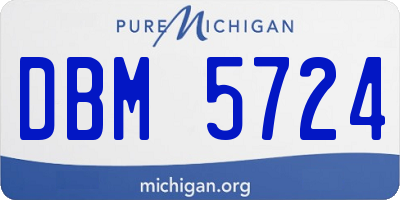 MI license plate DBM5724