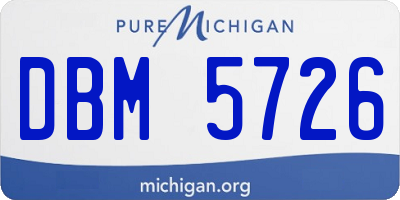 MI license plate DBM5726