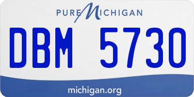 MI license plate DBM5730