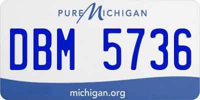 MI license plate DBM5736