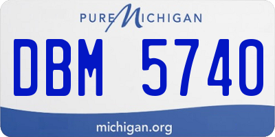 MI license plate DBM5740