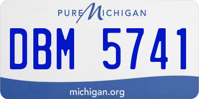 MI license plate DBM5741
