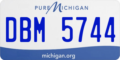 MI license plate DBM5744