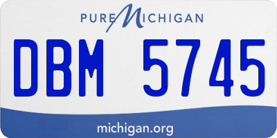 MI license plate DBM5745