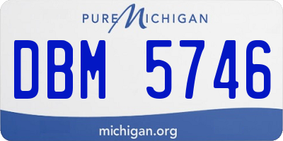 MI license plate DBM5746
