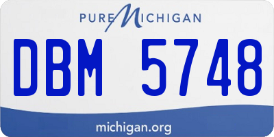 MI license plate DBM5748
