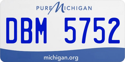 MI license plate DBM5752