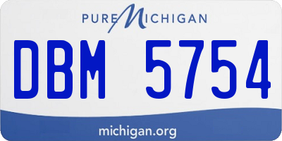 MI license plate DBM5754