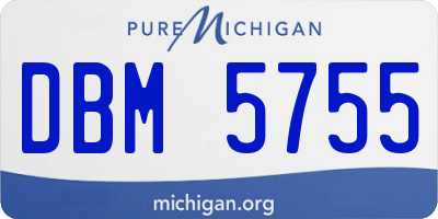 MI license plate DBM5755