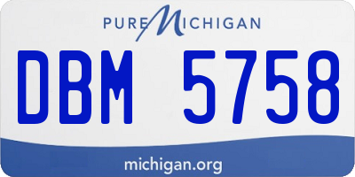 MI license plate DBM5758