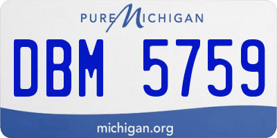 MI license plate DBM5759
