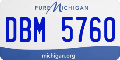 MI license plate DBM5760