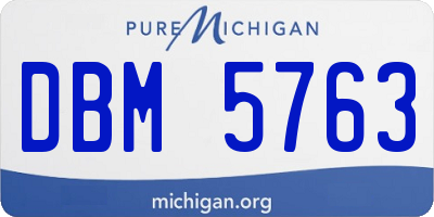 MI license plate DBM5763