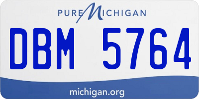 MI license plate DBM5764