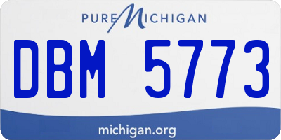 MI license plate DBM5773