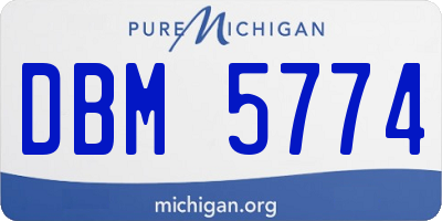 MI license plate DBM5774