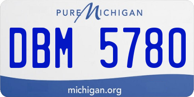 MI license plate DBM5780
