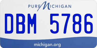 MI license plate DBM5786