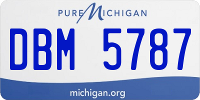 MI license plate DBM5787