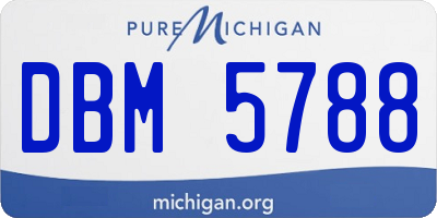 MI license plate DBM5788