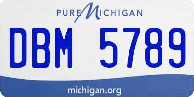 MI license plate DBM5789