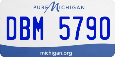 MI license plate DBM5790