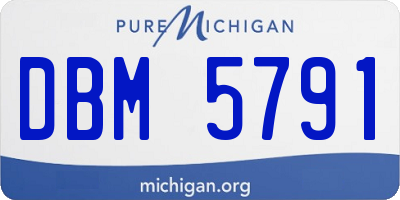 MI license plate DBM5791