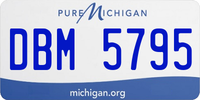MI license plate DBM5795