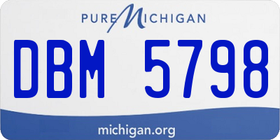 MI license plate DBM5798