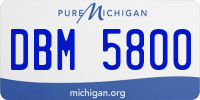 MI license plate DBM5800