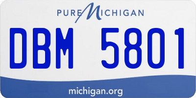 MI license plate DBM5801