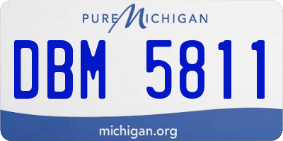 MI license plate DBM5811