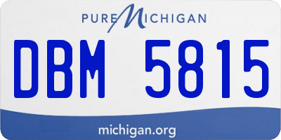 MI license plate DBM5815