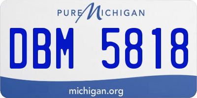 MI license plate DBM5818