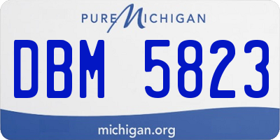 MI license plate DBM5823