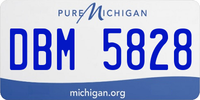 MI license plate DBM5828