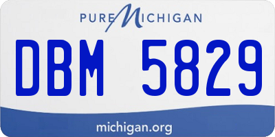 MI license plate DBM5829