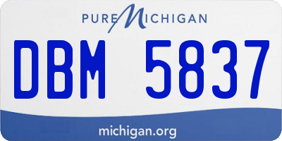 MI license plate DBM5837