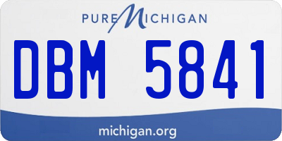 MI license plate DBM5841