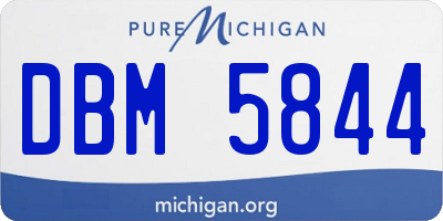 MI license plate DBM5844