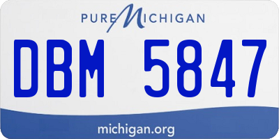 MI license plate DBM5847