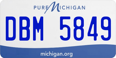 MI license plate DBM5849